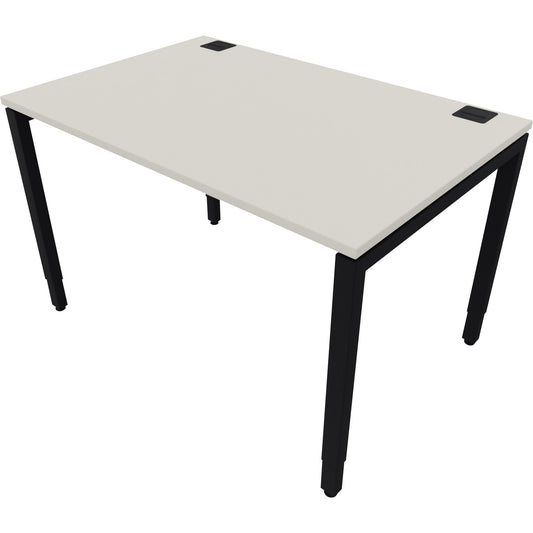 NowyStyl Büroschreibtisch manuell 180x80cm sw/weiß