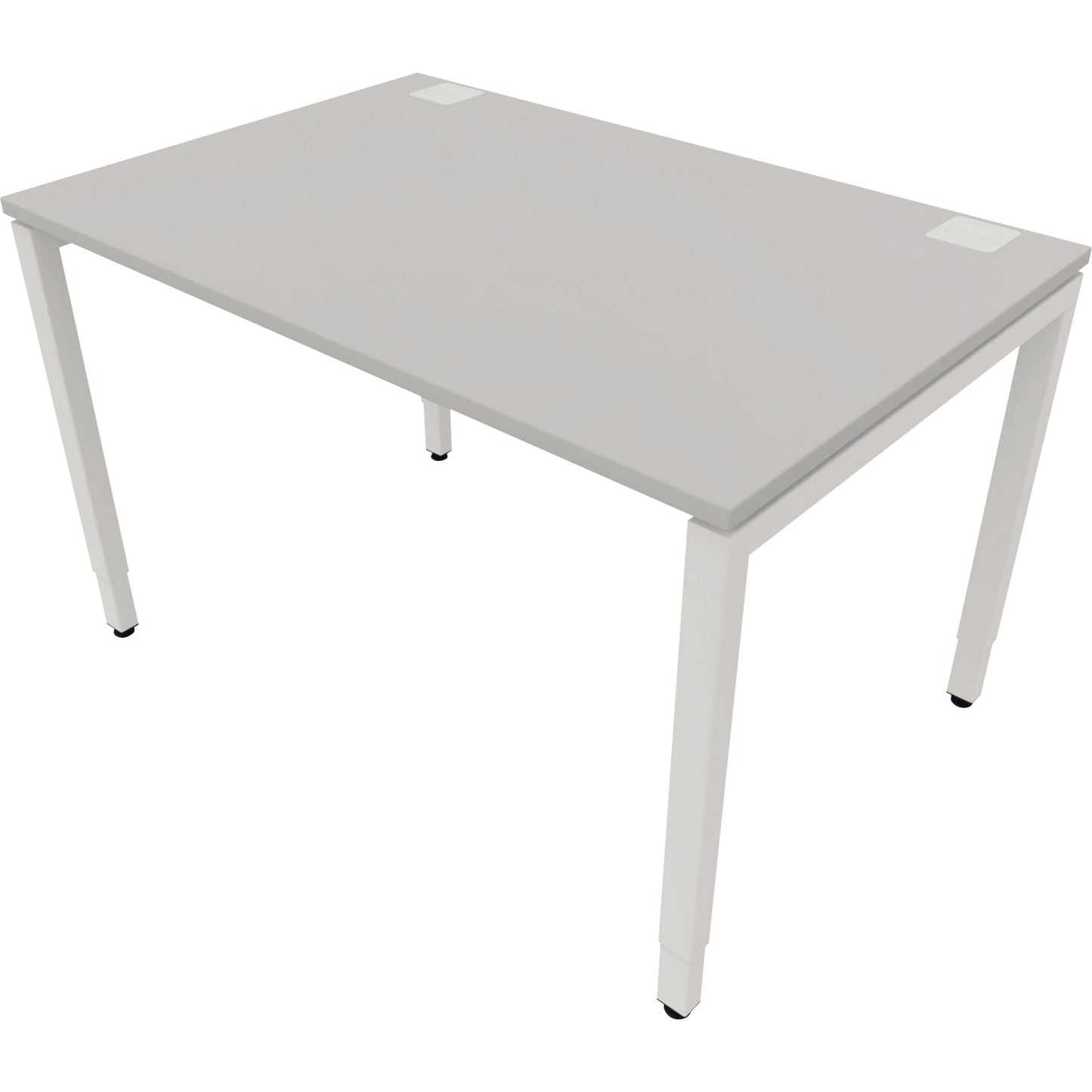 NowyStyl Büroschreibtisch manuell 120x80cm ws/platinum