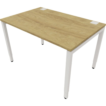 NowyStyl Büroschreibtisch manuell 120x80cm ws/natural hickory