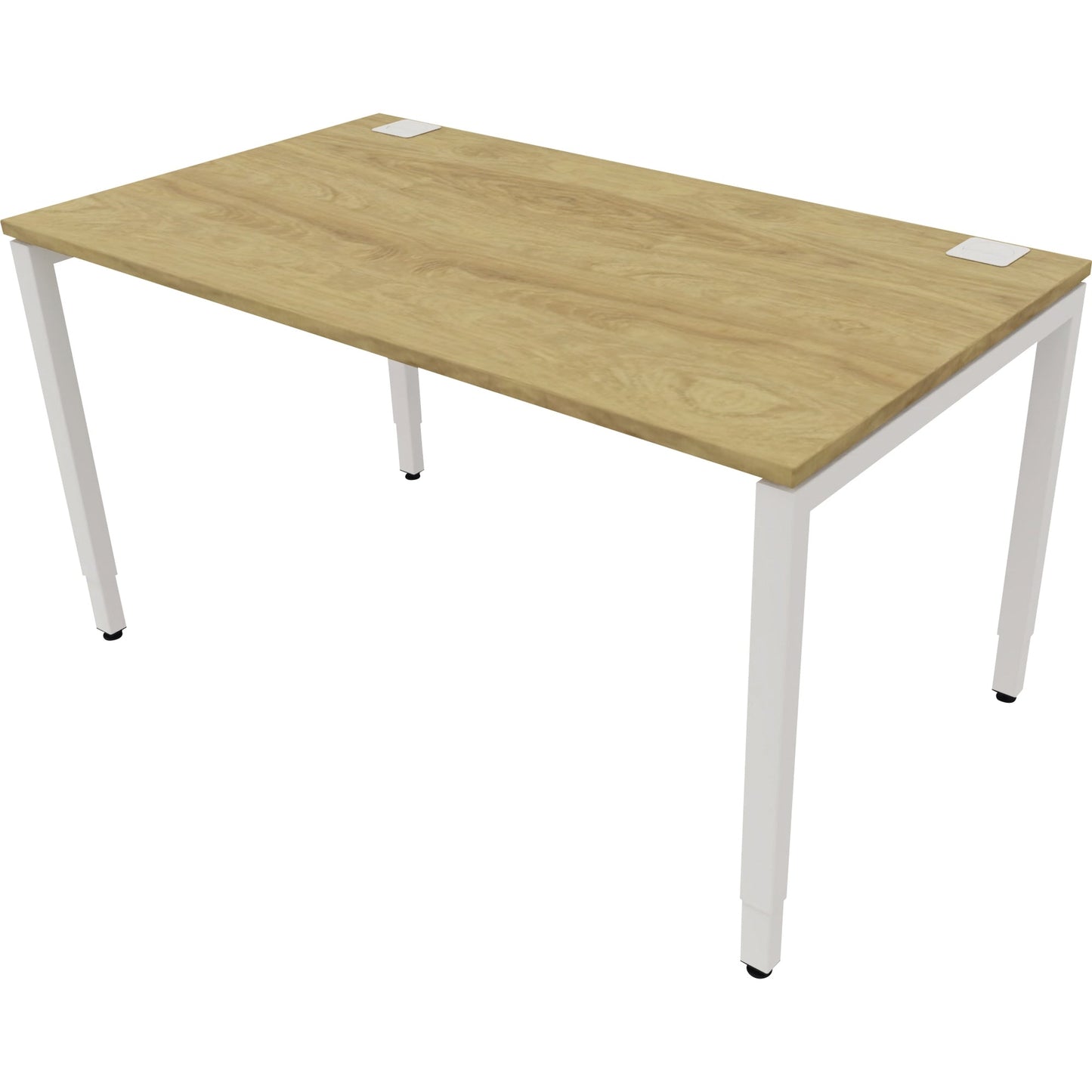 NowyStyl Büroschreibtisch manuell 140x80cm ws/natural hickory