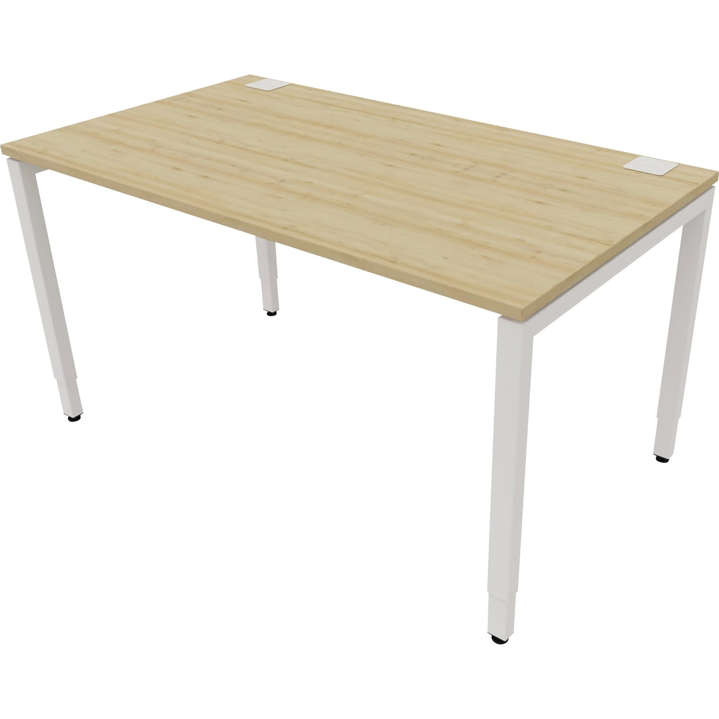 NowyStyl Büroschreibtisch manuell 140x80cm ws/natural country beech
