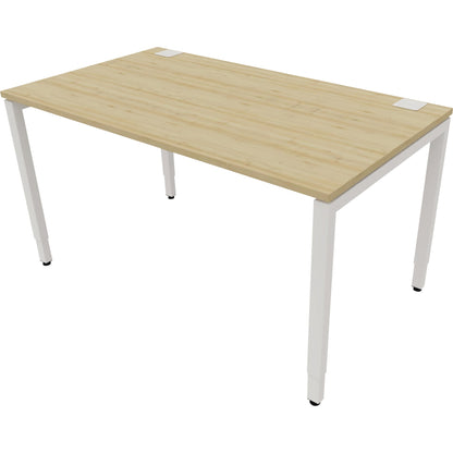 NowyStyl Büroschreibtisch manuell 140x80cm ws/natural country beech