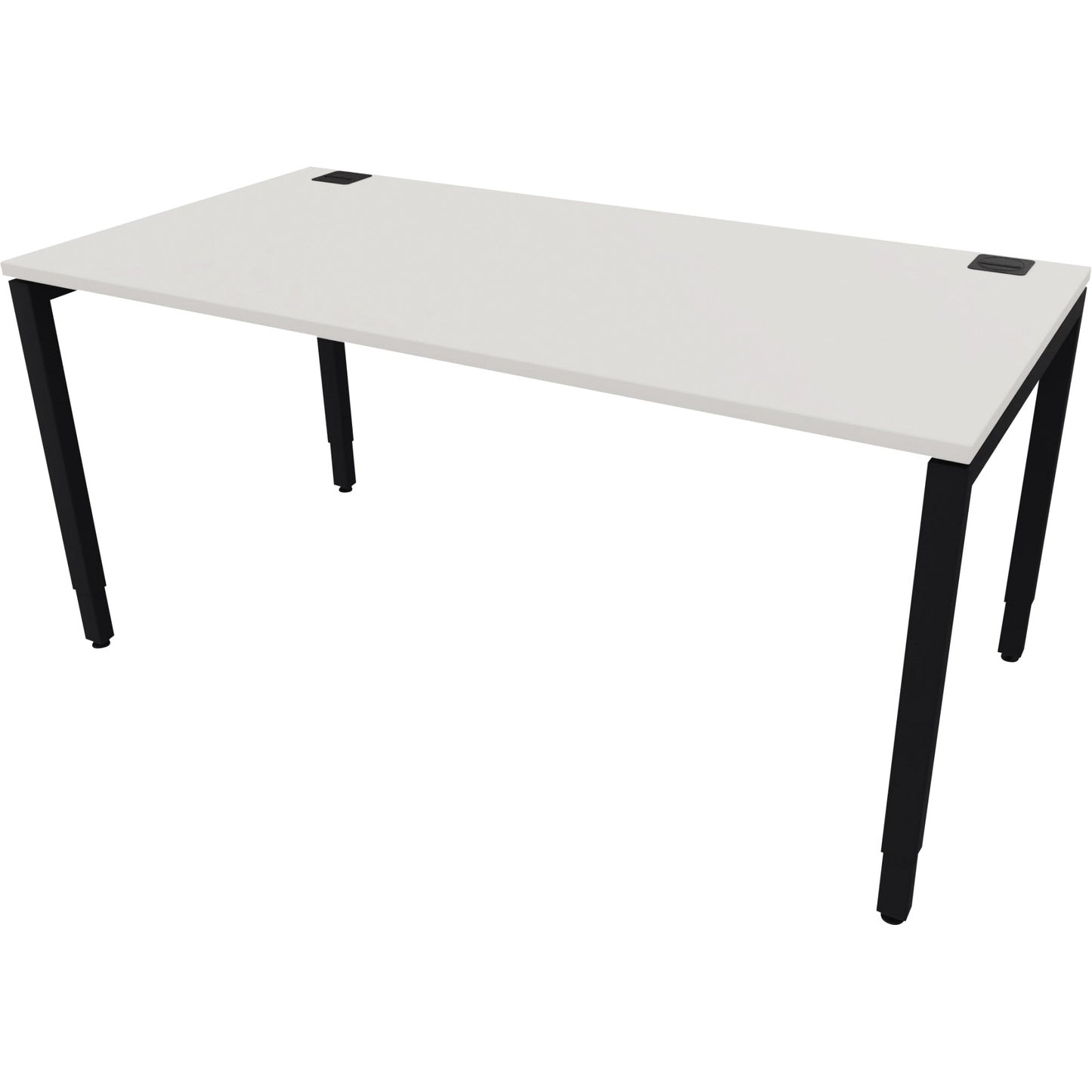 NowyStyl Büroschreibtisch manuell 160x80cm sw/weiß