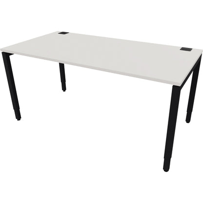 NowyStyl Büroschreibtisch manuell 160x80cm sw/weiß