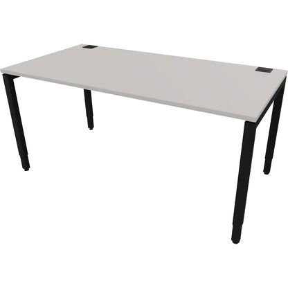 NowyStyl Schreibtisch Maße: 1.600 x 640-860 x 800 mm (B x H x T) Holz platinum