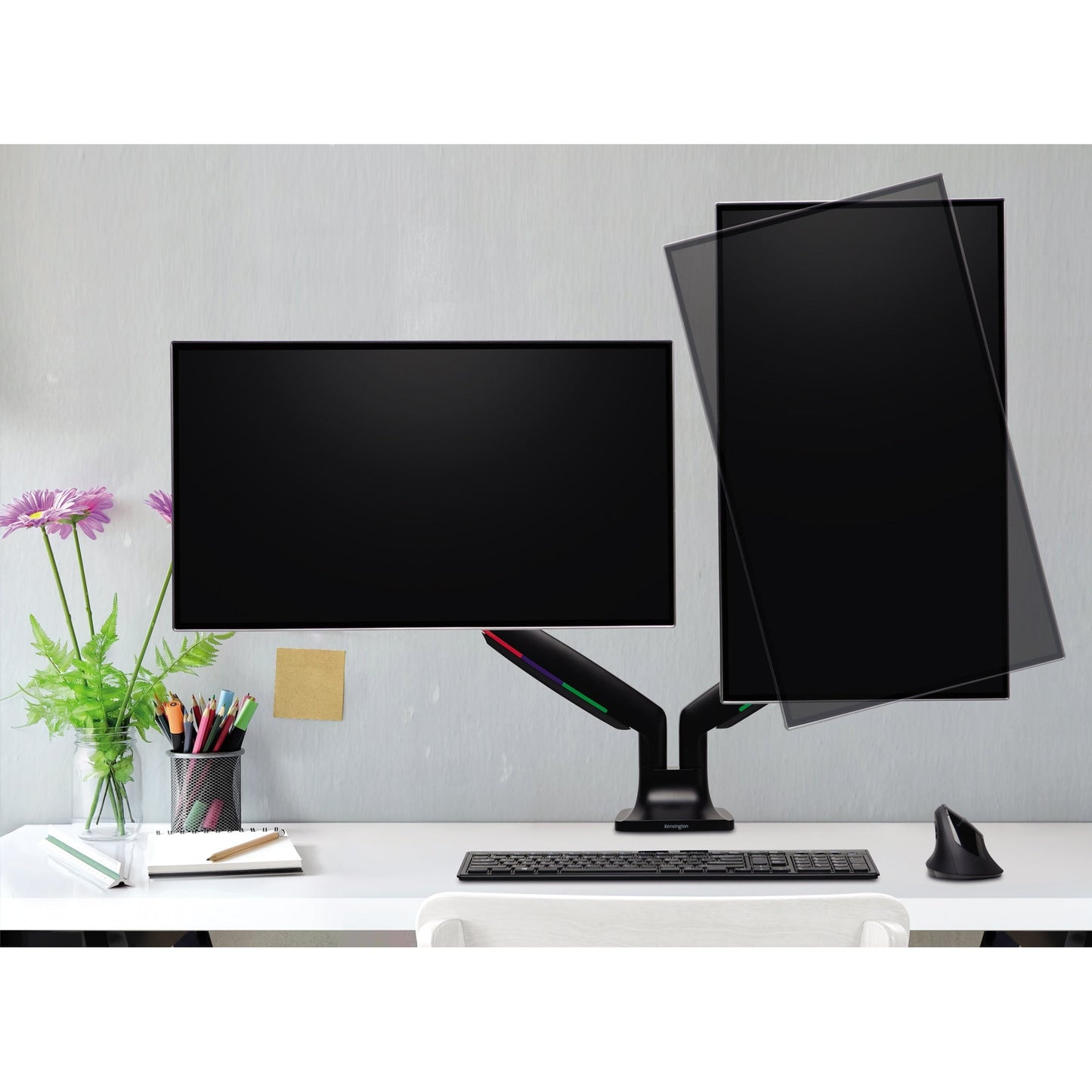 Kensington Monitorschwenkarm SmartFit® One-Touch 2 x 9kg Aluminium/Stahl/Kunststoff schwarz