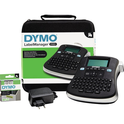 DYMO® Beschriftungsgerät LabelManagerT 210D+ 1 Display-Zeile 8 Schriftgrößen 2 Druckzeilen inkl. Netzteil, D1-Starter-Schriftbandkassette (12 mm x 3 m, schwarz auf weiß), Kurzanleitung