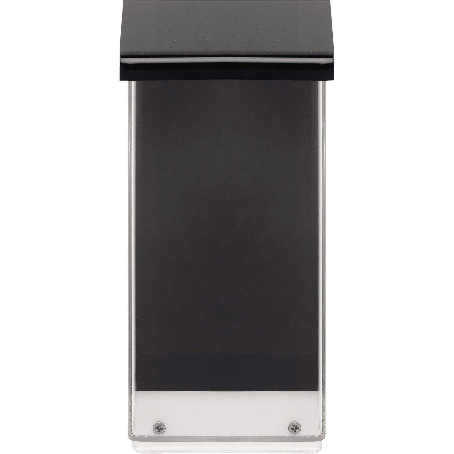 Deflecto® Prospektbox Außenbereich 12,5 x 28,4 x 7,3 cm (B x H x T) Polymethylmethacrylat transparent Farbe des Deckels: schwarz