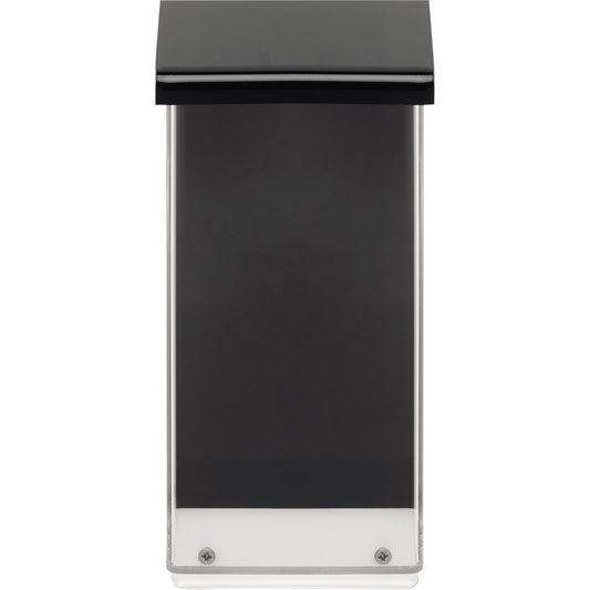 Deflecto® Prospektbox Außenbereich 12,5 x 28,4 x 7,3 cm (B x H x T) Polymethylmethacrylat transparent Farbe des Deckels: schwarz