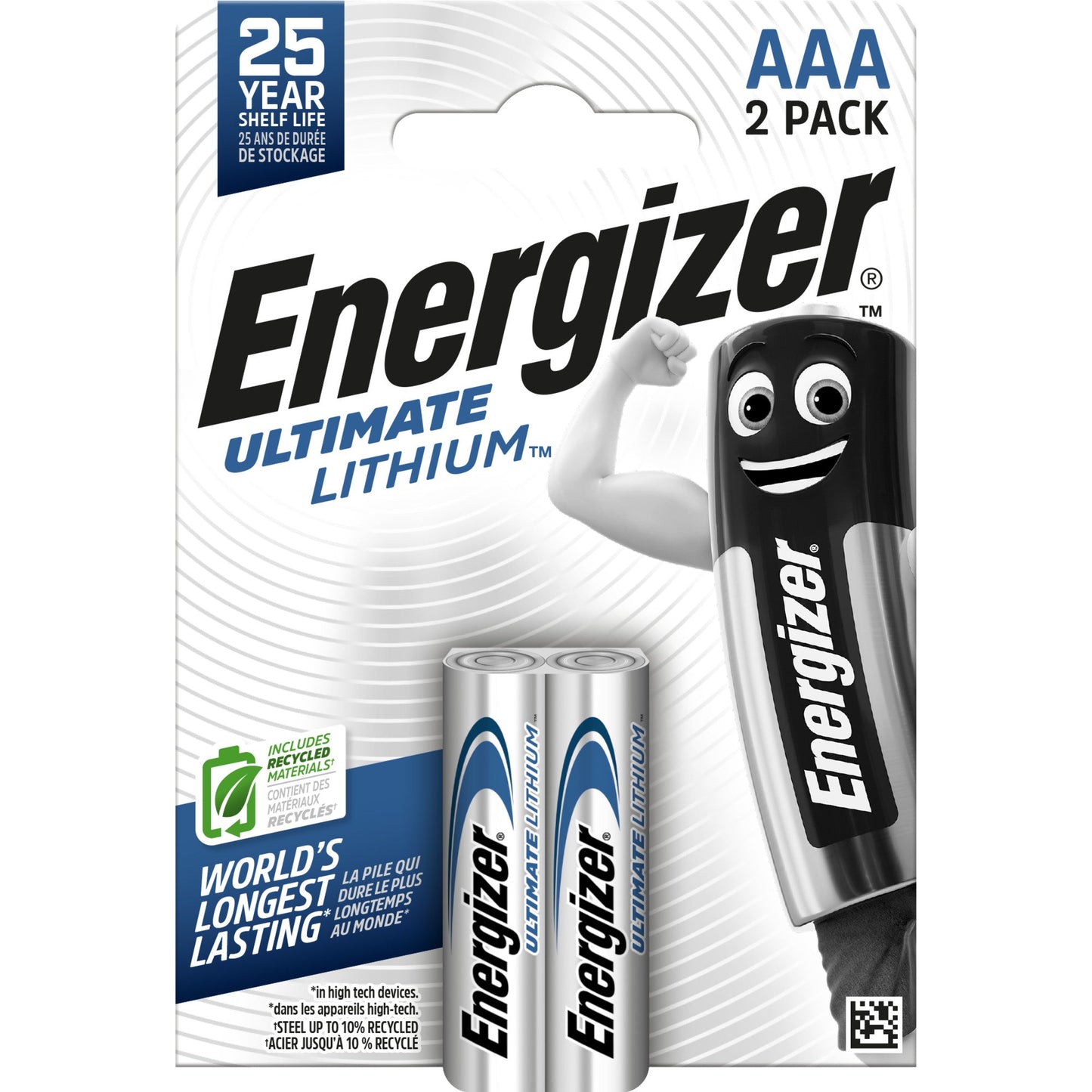 Energizer® Batterie Ultimate Lithium AAA/Micro L92 Lithium 1,5V 1.250 mAh 2 St./Pack.