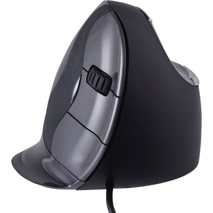 BakkerElkhuizen Optische PC Maus Evoluent D Rechtshänder ergonomisch USB schwarz/silber