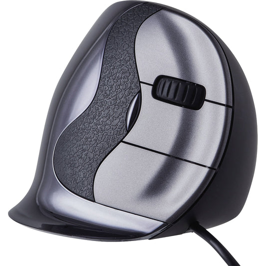 BakkerElkhuizen Optische PC Maus Evoluent D Rechtshänder ergonomisch USB schwarz/silber