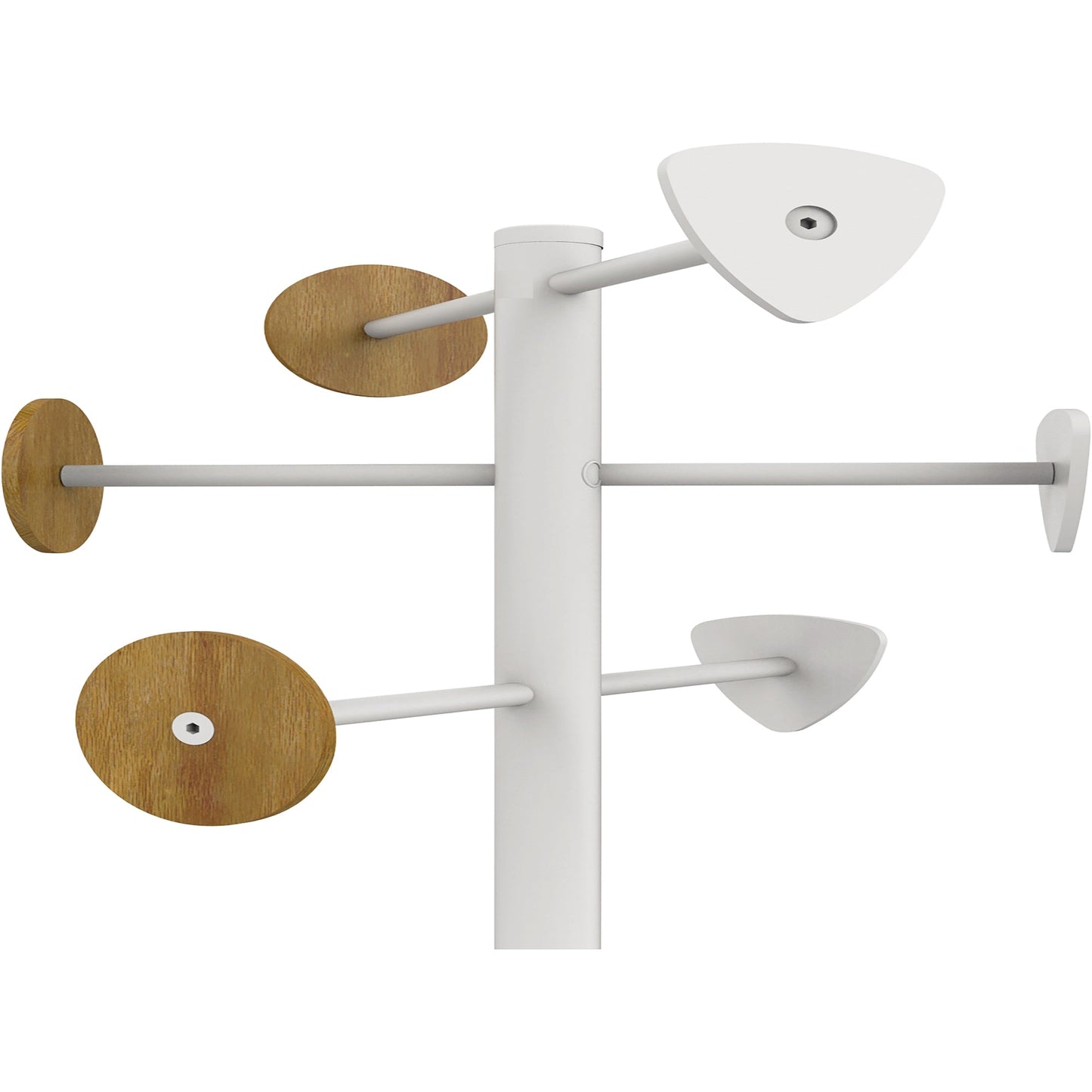 UNILUX Garderobenständer BORA BAMBOO 34 x 178 cm (Ø x H) Stahl, epoxidbeschichtet/Bambus weiß/bambus