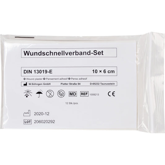 SÖHNGEN® Verband 10 x 6 cm (B x L) Viscose/Polyesterfiber/Polyethylenfilm 12 St./Pack.