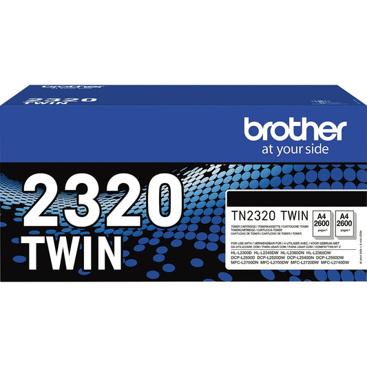 Brother Toner Originalzubehör TN-2320TWIN ca. 2 x 2.600 Seiten schwarz 2 St./Pack.