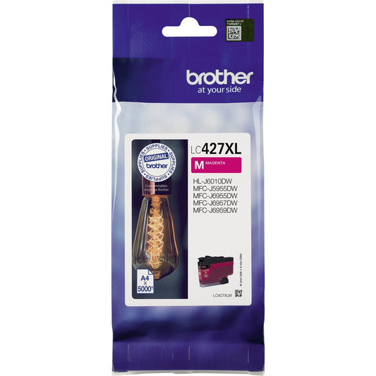 Brother Tintenpatrone Originalzubehör LC-427XLM ca. 5.000 Seiten magenta