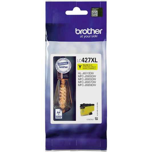 Brother Tintenpatrone Originalzubehör LC-427XLY ca. 5.000 Seiten gelb