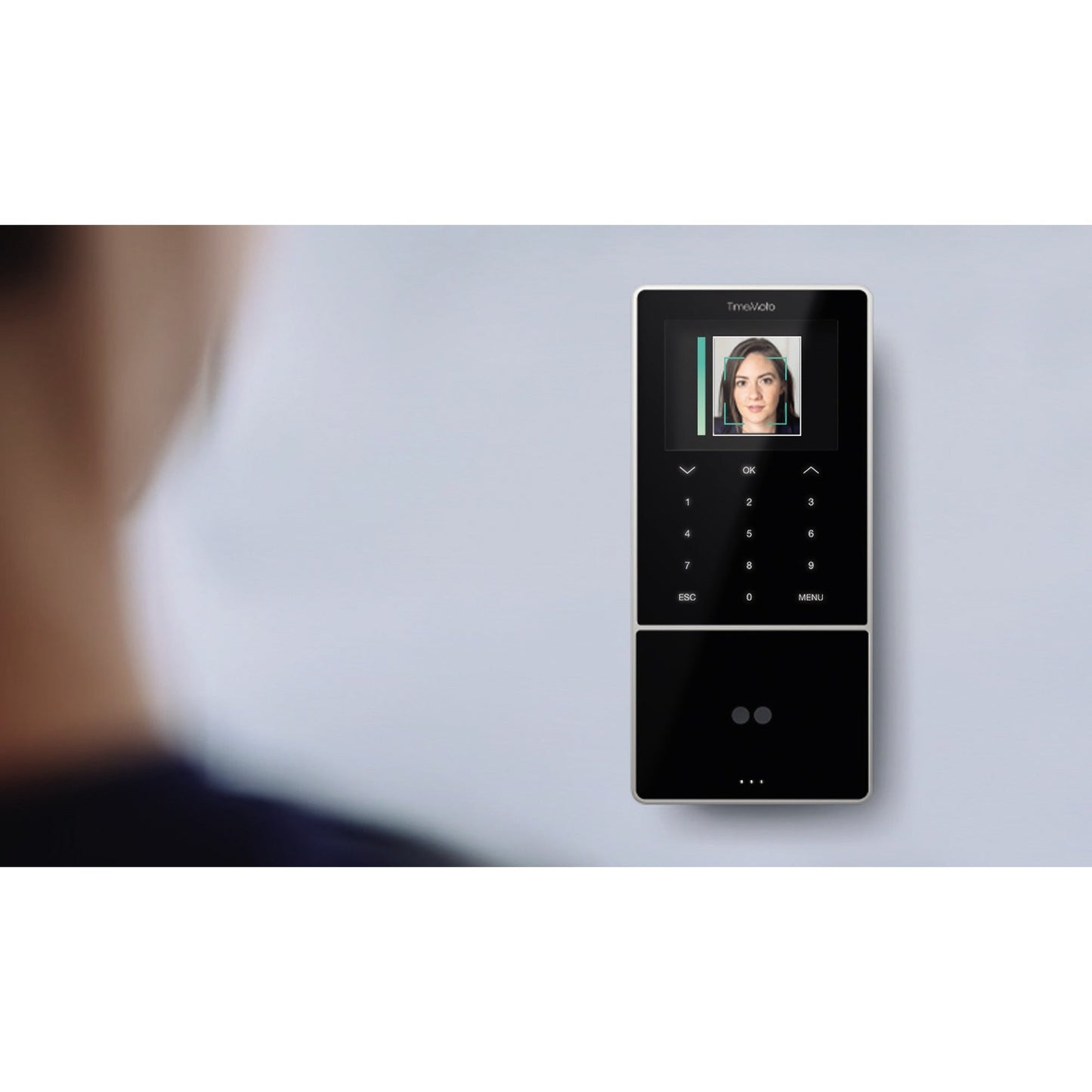 TIMEMOTO Zeiterfassungssystem TM-838 SC 9,95 x 21,5 x 4,43 cm (B x H x T) RFID-Sensor Windows® universell LAN, WiFi, USB-Host