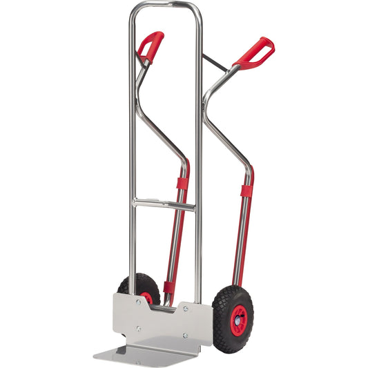 Fetra Sackkarre 59 x 130 cm (B x H) 200kg Aluminium silber/rot/schwarz