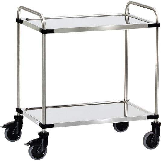 Fetra Servierwagen 95 x 70 cm (H x L) 120kg Chrom/Nickel/Stahl
