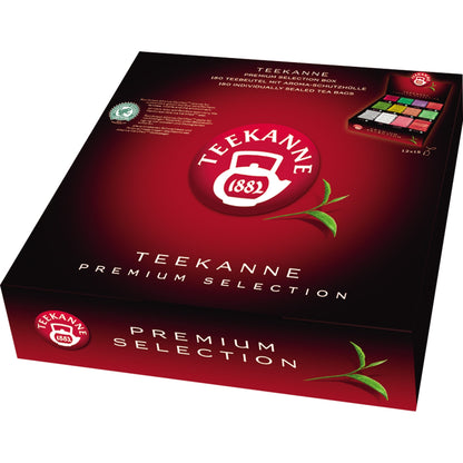 Teekanne Tee Gastro Premium Selection Box English Breakfast RFA, Assam RFA, Earl Grey RFA, Darjeeling RFA, Grüner Tee RFA, Rooibos RFA, Pfefferminze RFA, Kamille, 8Kräuter RFA, Hagebutte RFA, Früchte Auslese, Waldbeere 180 Btl./Pack.