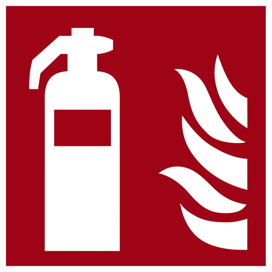 Hinweisschild 20 x 20 cm (B x H) F001 Feuerlöscher Hart-PVC