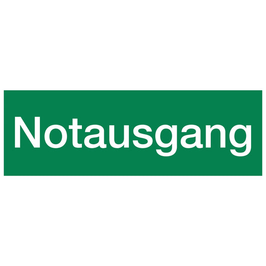 Hinweisschild 29,7 x 10,5 cm (B x H) Notausgang PVC-Folie
