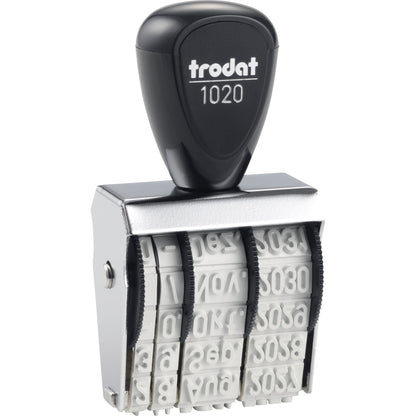 trodat® Datumstempel Classic 1020 + Kissen Set 26 x 5 mm (B x H) Monat in Buchstaben inkl. schwarzes Stempelkissen 9051 Metall/Kunststoff