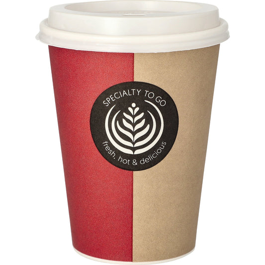 PAPSTAR Trinkbecher Coffee To Go Einweg 300ml Pappe mehrfarbig 10 St./Pack.