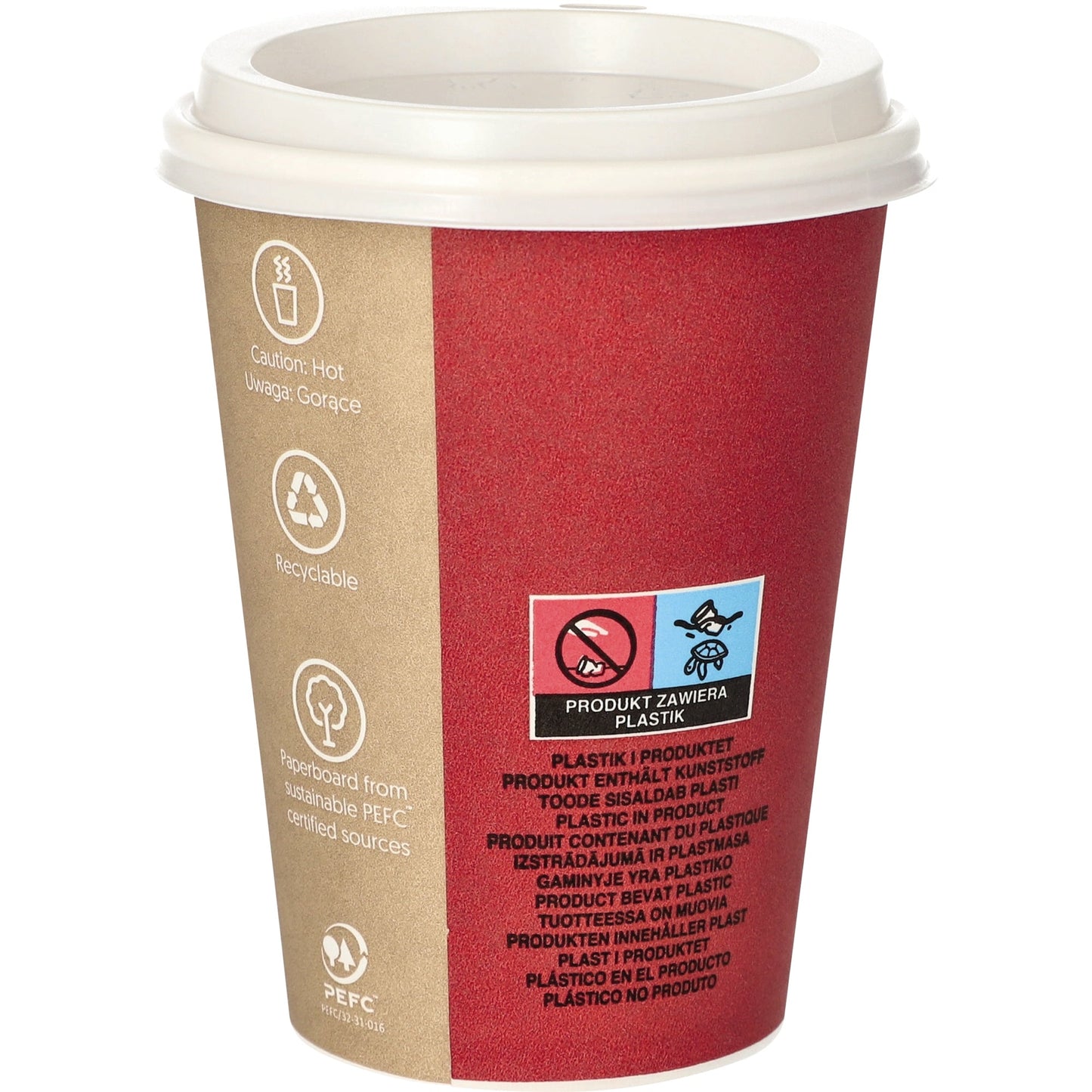 PAPSTAR Trinkbecher Coffee To Go Einweg 300ml Pappe mehrfarbig 10 St./Pack.