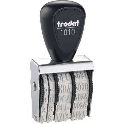trodat® Datumstempel Classic 1010 + Kissen Set 26 x 4 mm (B x H) Monat in Buchstaben inkl. schwarzes Stempelkissen 9051 Metall/Kunststoff