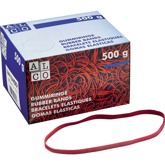 ALCO Gummiband 6 x 200 mm (B x L) Kautschuk rot 500 g/Pack.