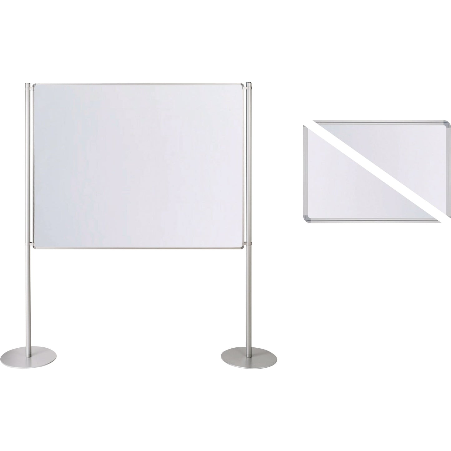 Ultradex Whiteboard FAIR Maße der Oberfläche: 200 x 120 cm (B x H) Tafel magnethaftend beidseitig beschreibbar inkl. 2 Standrohre, 2 Füße, 4 Tafelklemmen, Innensechskantschlüssel Stahl lackiert weiß