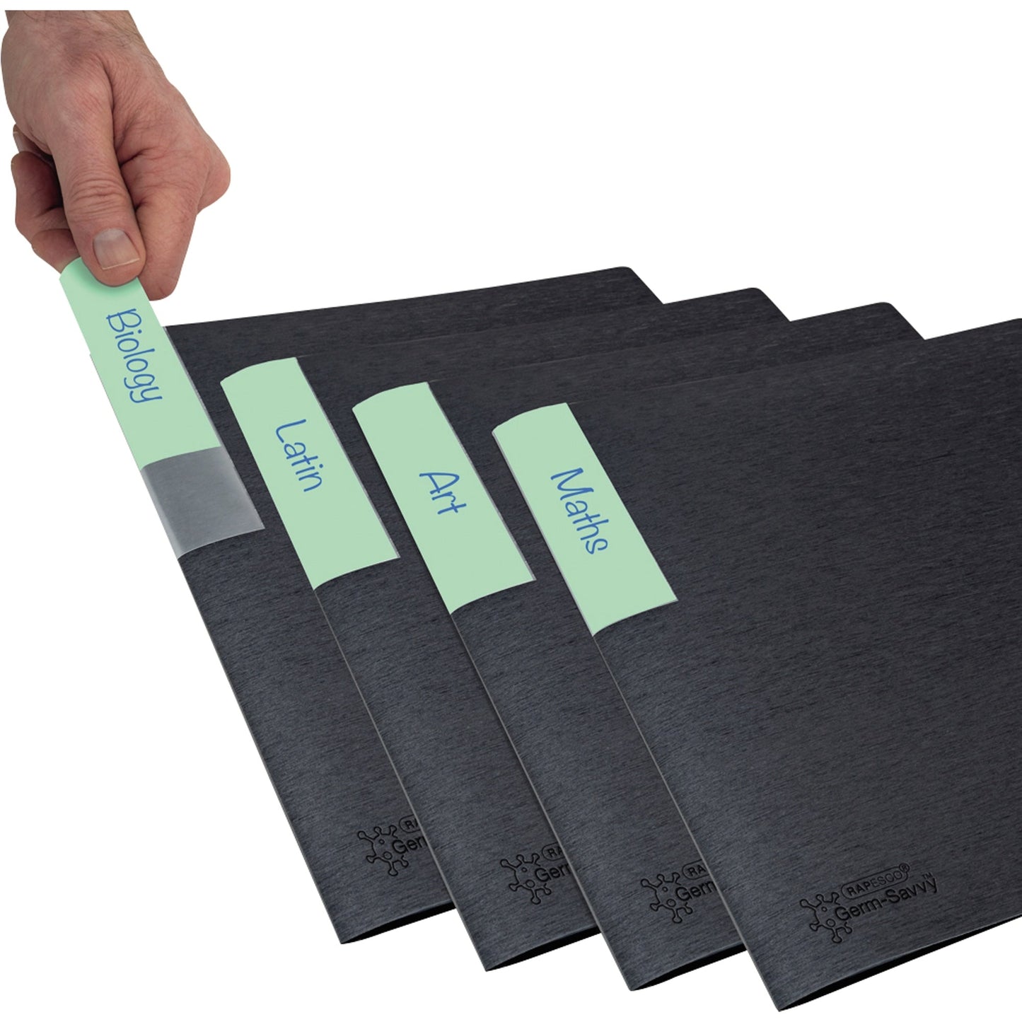 RAPESCO Sichtbuch Germ-SavvyT DIN A4 Polypropylen schwarz 10 Hüllen 4 St./Pack.