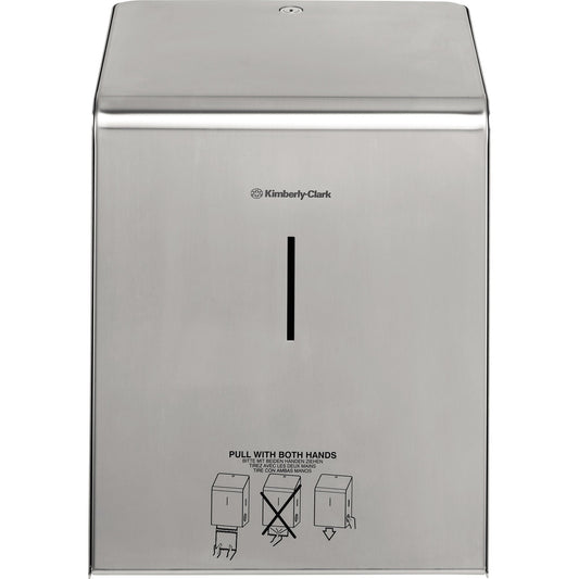 KIMBERLY-CLARK PROFESSIONAL Handtuchspender Kleenex® ULTRA Handtuchrolle 6765, Scott® Handtuchrolle 6668, 6667, 6665, 6688, 6687 30,3 x 43,5 x 23 cm (B x H x T) Edelstahl silber