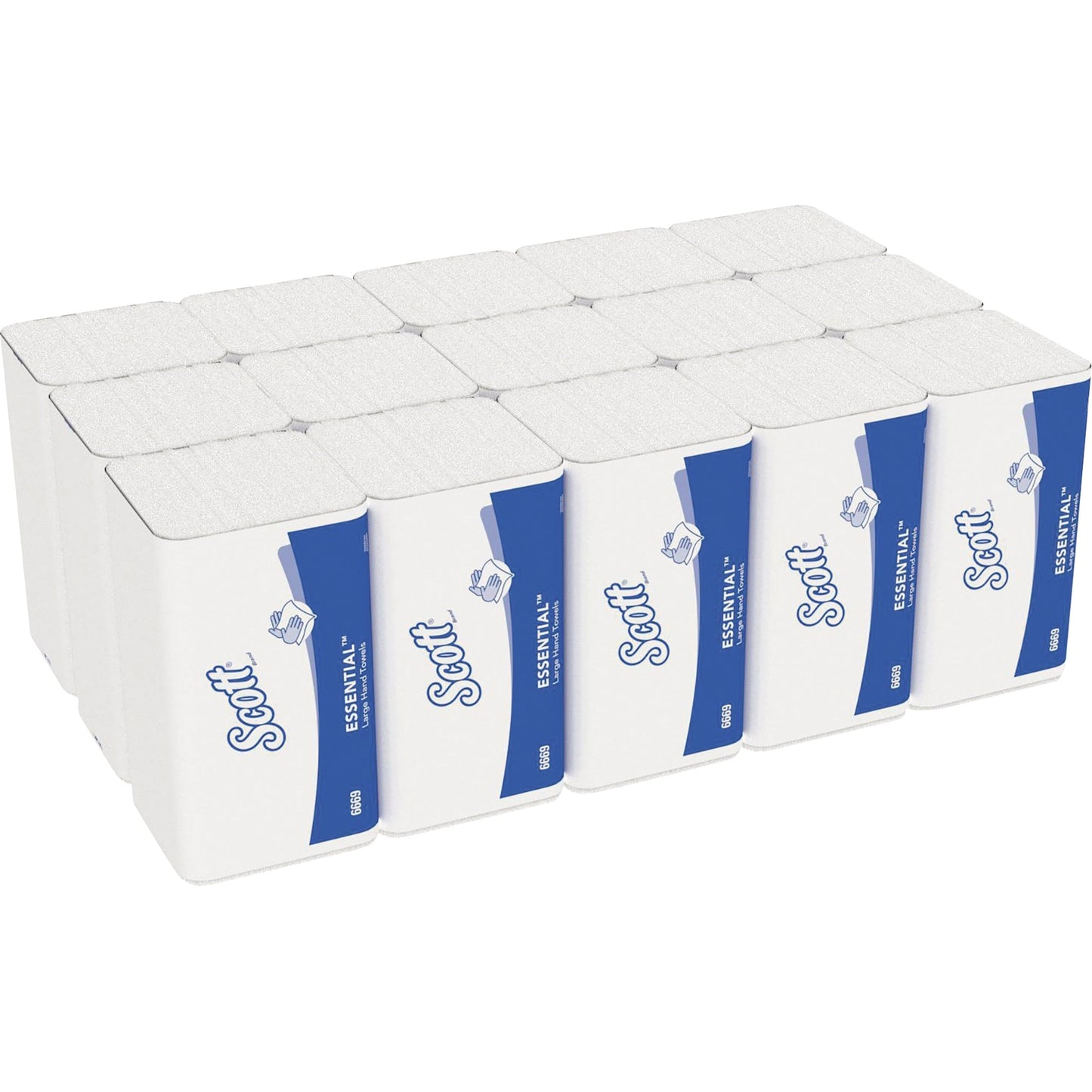 Scott® Papierhandtücher EssentialT 31,8 x 20 cm (B x L) AirflexT weiß 15 x 240 Bl./Pack.