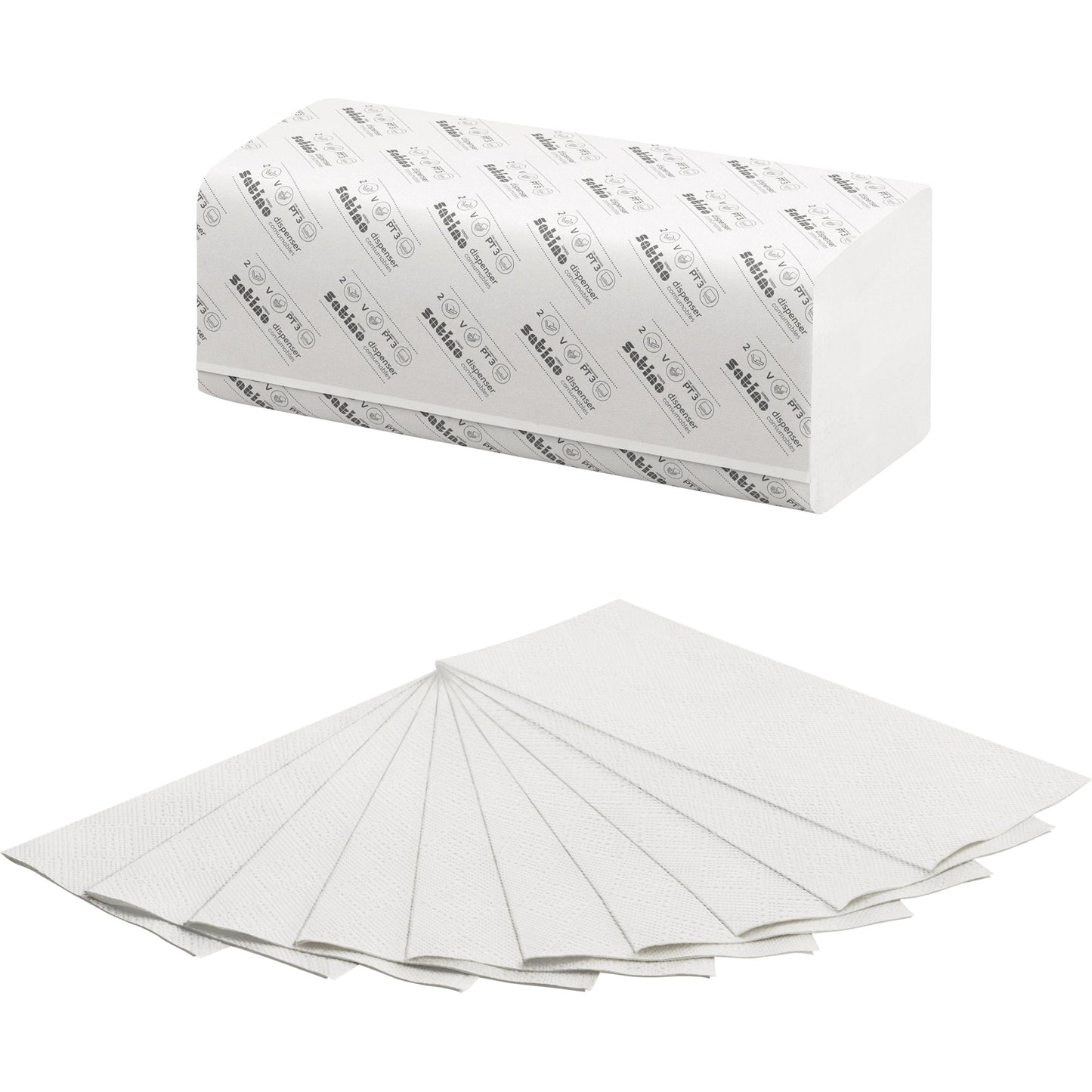 Satino by WEPA Papierhandtücher Smart 24 x 23 cm (B x L) Papier, 100 % recycelt hochweiß 20 x 200 Bl./Pack.