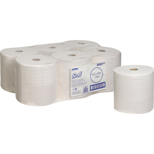 Scott® Handtuchrolle Performance 19,8 cm x 200 m (B x L) AirflexT weiß 6 Rl./Pack.