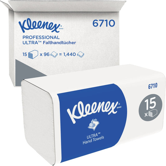 Kleenex® Papierhandtücher UltraT 31,8 x 21,5 cm (B x L) AirflexT weiß 15 x 96 Bl./Pack.