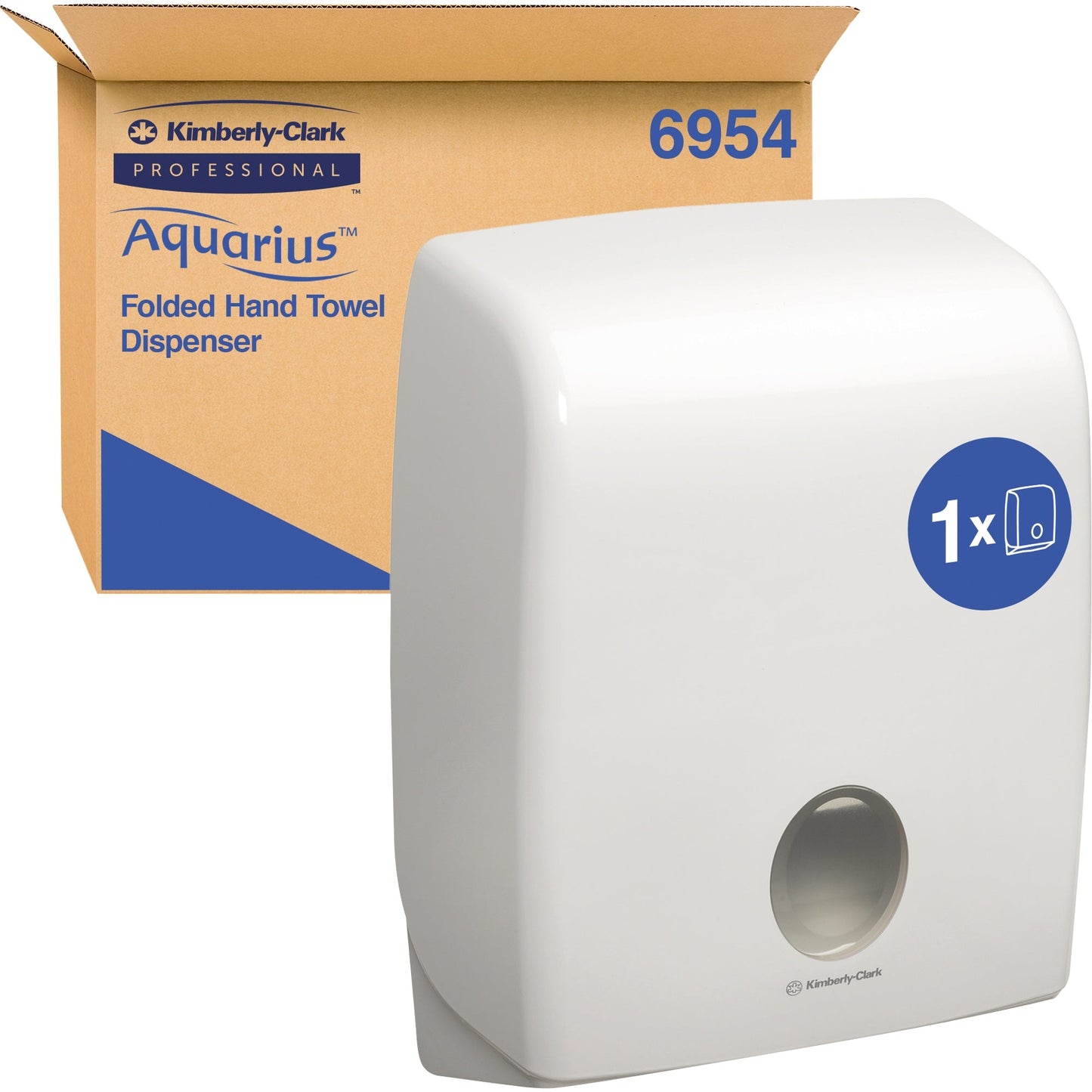Aquarius Handtuchspender Standard C-Falz, Interfold-Falz / W-Falz 31,7 x 40,7 x 14,7 cm (B x H x T) Kunststoff weiß