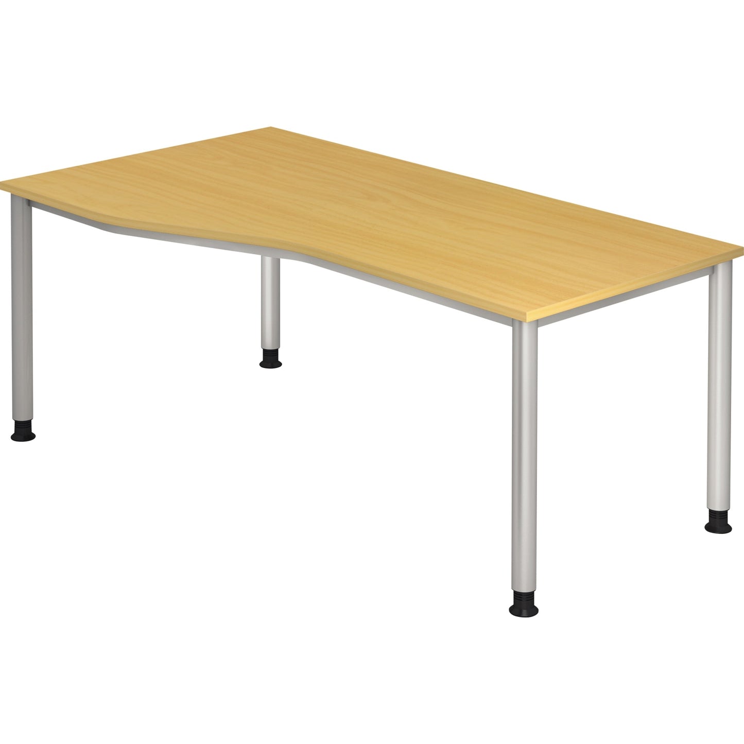 Hammerbacher Schreibtisch Maße: 1.800 x 680-810 x 800-1.000 mm (B x H x T) Holz buche