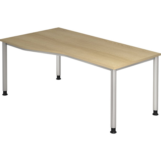 Hammerbacher Schreibtisch Maße: 1.800 x 680-810 x 800-1.000 mm (B x H x T) Holz eiche