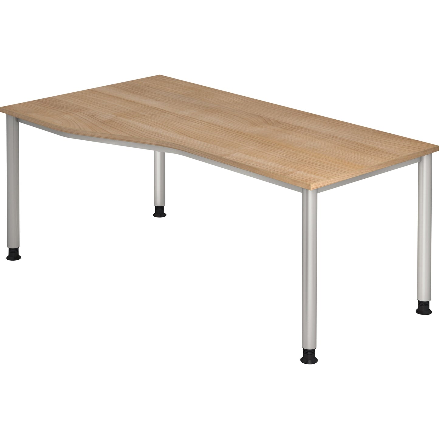 Hammerbacher Schreibtisch Maße: 1.800 x 680-810 x 800-1.000 mm (B x H x T) Holz nussbaum