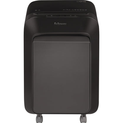 Fellowes® Aktenvernichter Powershred® LX 210 P-4 Papier, Heftklammern, Büroklammern, Kreditkarten Partikelschnitt 16 Bl. schwarz