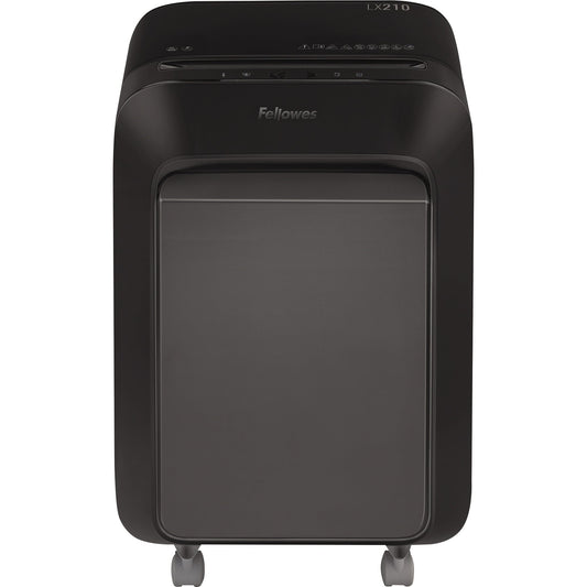 Fellowes® Aktenvernichter Powershred® LX 210 P-4 Papier, Heftklammern, Büroklammern, Kreditkarten Partikelschnitt 16 Bl. schwarz
