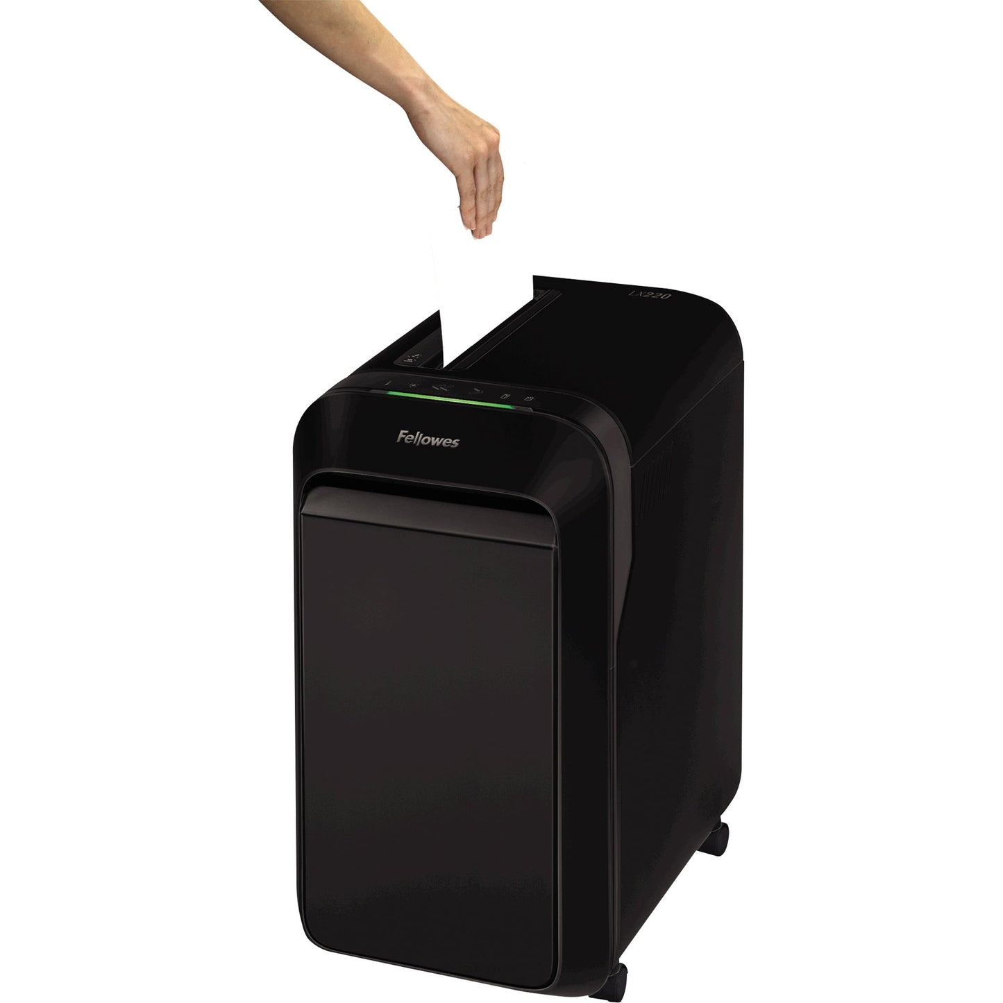 Fellowes® Aktenvernichter Powershred® LX 220 P-4 Papier, Heftklammern, Büroklammern, Kreditkarten Partikelschnitt 20 Bl. schwarz
