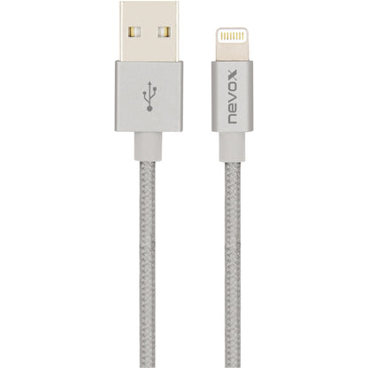 nevox USB-Kabel 2m silbergrau