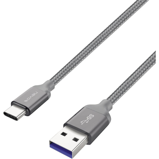 nevox USB-Kabel 2m silbergrau