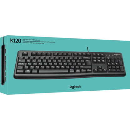Logitech Tastatur K120 Windows® universell USB-A schwarz