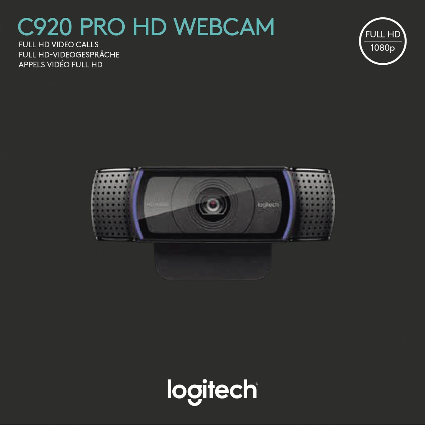 Logitech Webcam HD Pro C920 USB 2.0 1,8m schwarz